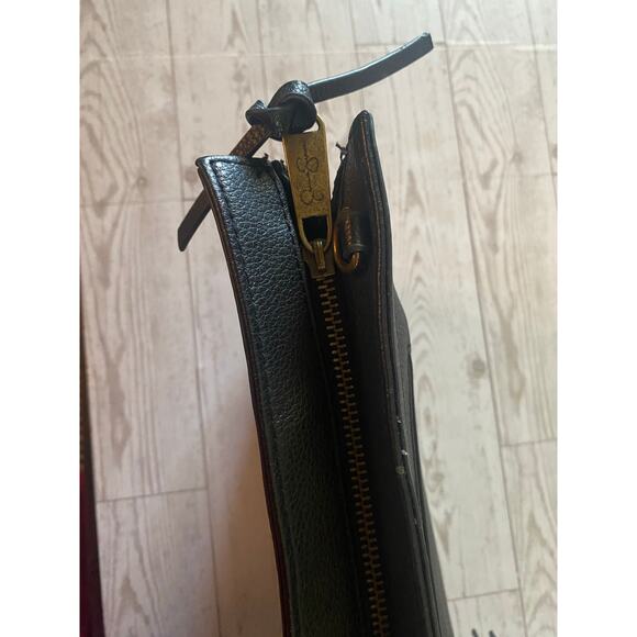 Jessica Simpson Black Chevron Studded Faux Leather Clutch Purse (No Strap) - Picture 4 of 6